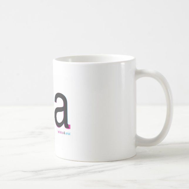 helvetica vs arial tea kaffemugg (Höger)