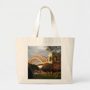 Helvetsbron i Grind på hösten, Astoria, NY Tote Ba Jumbo Tygkasse