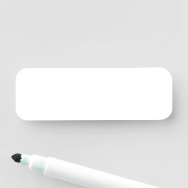 Helvit enfärgad enkel elegant tom whiteboard namnbricka