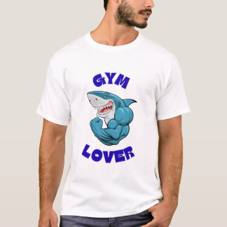 Helvit hajdesign T-shirt – Stilren och trendig