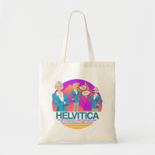 "HELVITICA" (den uttalade stavade något liknande) Tygkasse