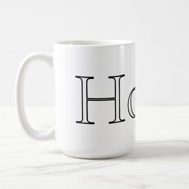 Hem Anpassad Text Kaffe Mugg – Redigerbar Text (Vänster)