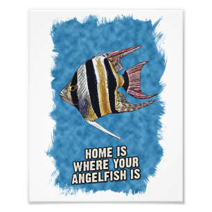 Hem är där din AngelFish är Cute SitchArt Fototryck