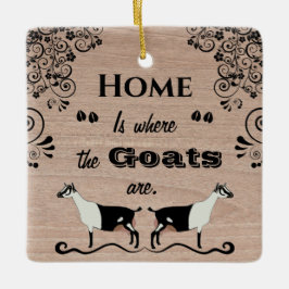 Hem är där geten finns - Alperna-mjölkgeten Julgransprydnad Keramik