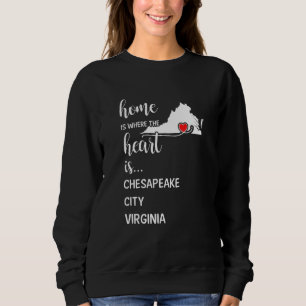 Hem är där hjärtat är Chesapeake City County T Shirt