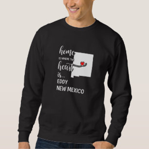 Hem är där hjärtat är Eddy County New mexico Lång Ärmad Tröja