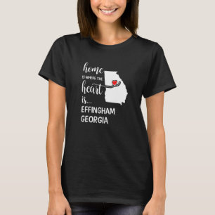 Hem är där hjärtat är Effingham County Georgi T Shirt