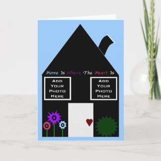 Hem är där hjärtat är fotomallkortet kort