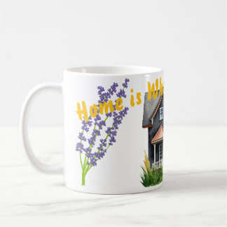 Hem är där hjärtat är kaffemugg
