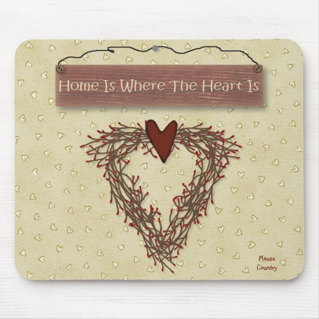 Hem är där hjärtat är musepad musmatta (Framsidan)
