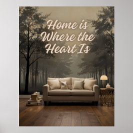 Hem är där hjärtat är poster