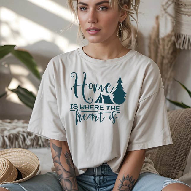 Hem är där hjärtat är t shirt (Skapare uppladdad)