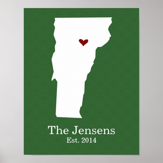Hem är där hjärtat är - Vermont Poster (Framsidan)