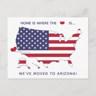 Hem är där hjärtat finns - Flyttat till Arizona Vykort