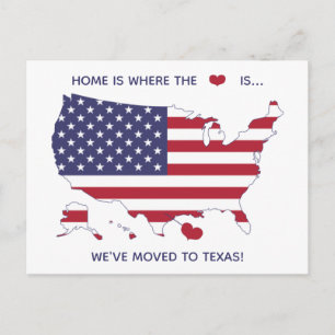Hem är där hjärtat finns - Flyttat till Texas Vykort