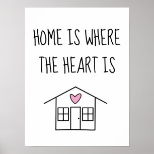 Hem är där hjärtat finns poster