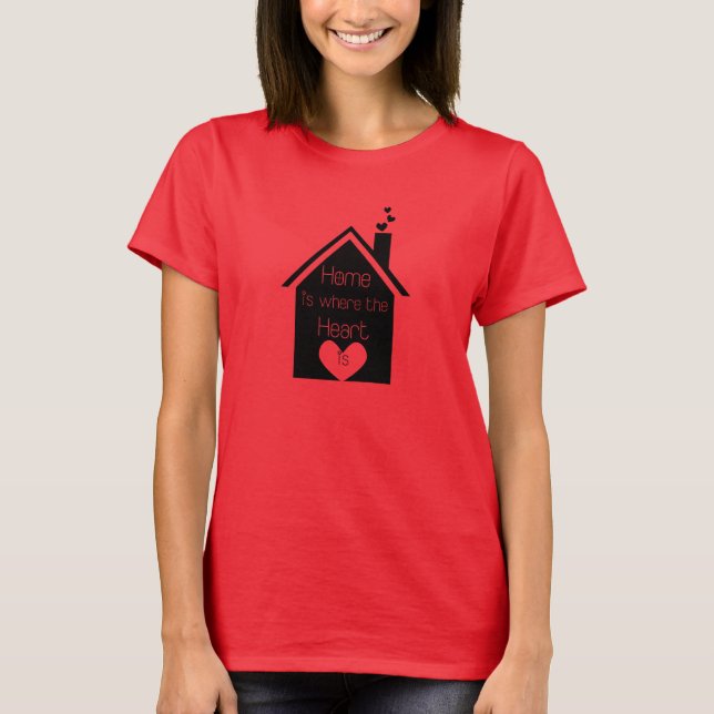 Hem är där hjärtat finns t-shirt (Framsida)