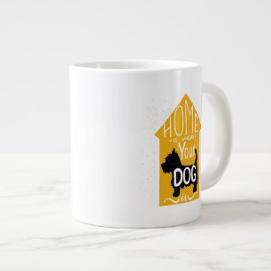 hem är där Hund finns Jumbo Mugg