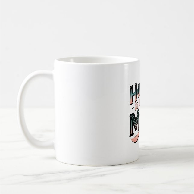 Hem är där Mamma är, Cute Mors dag-gåva Kaffemugg (Vänster)