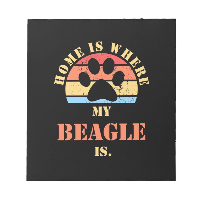 Hem är där min beagle-Hund är Anteckningsblock (Framsida)