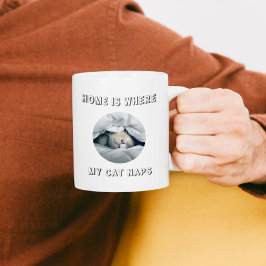 Hem är där min katt kranar anpassningsbar-foto kaffemugg
