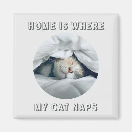 Hem är där min katt kranar anpassningsbar-foto magnet