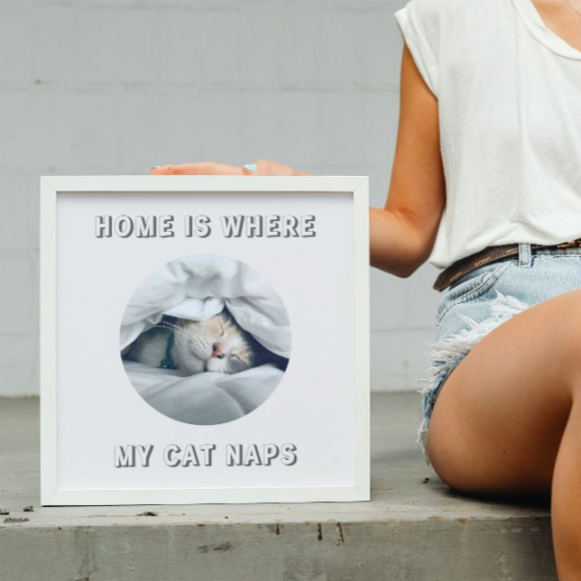 Hem är där min katt kranar anpassningsbar-foto poster (Skapare uppladdad)