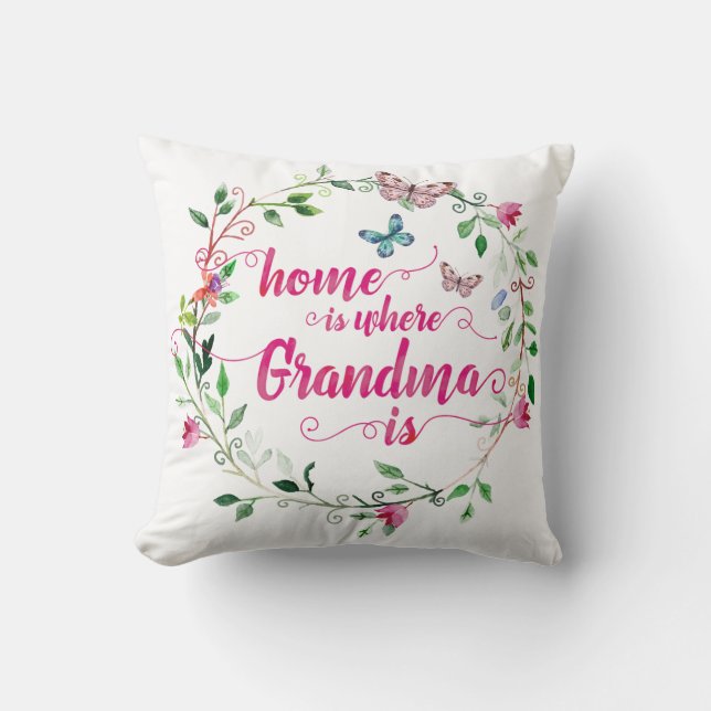 Hem är där mormor är Pillow Kudde (Framsida)