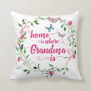 Hem är där mormor är Pillow Kudde