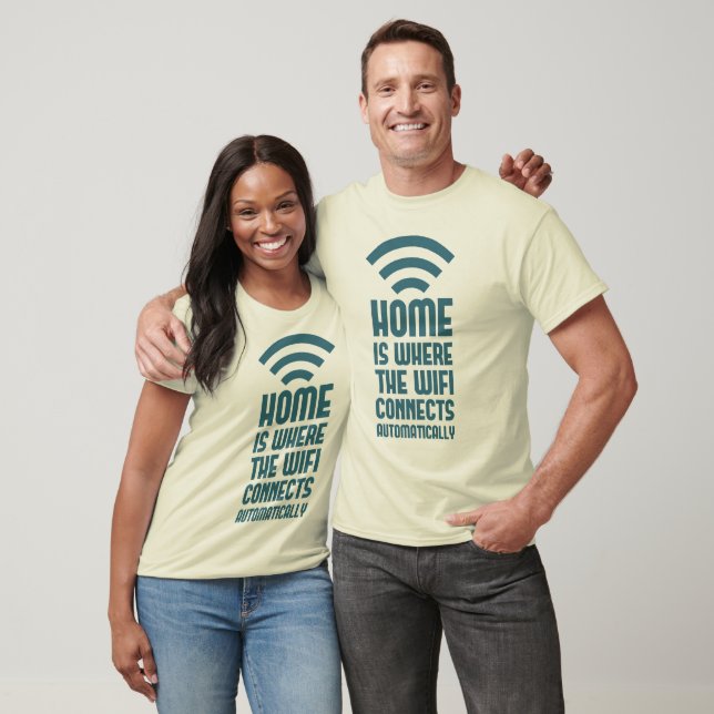 Hem är där WIFI ansluts automatiskt T-shirt (Unisex)