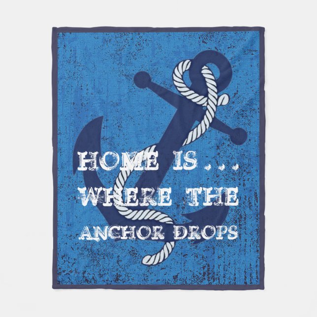 Hem är den plats där ankaren släpper text i Nautis Fleecefilt (Framsidan)