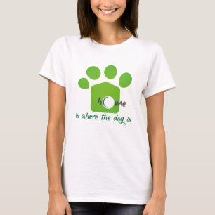 hem är den plats där hund är t-shirt
