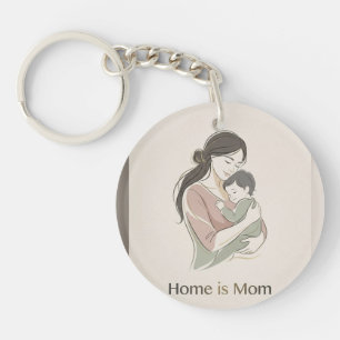 Hem är mamma minimalistisk linjearbetning mamma ba