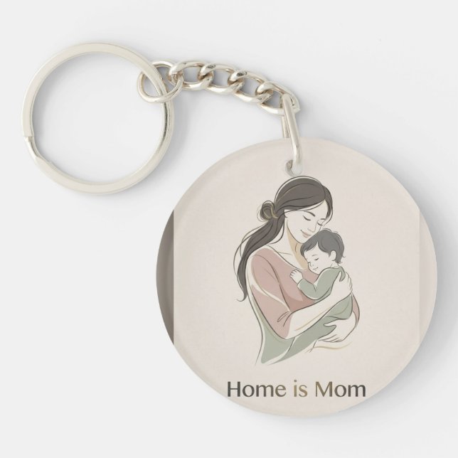 Hem är mamma minimalistisk linjearbetning mamma ba (Framsidan)