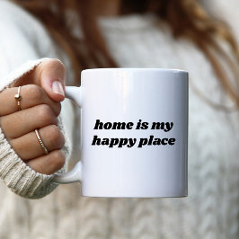 Hem är mitt lycklig-ställe-kaffe Mugg