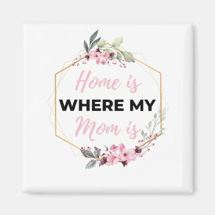 Hem är mitt Mamma svart Magnet