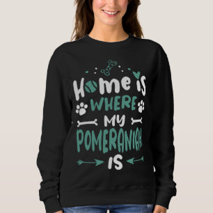Hem är Pommernas Coola Funny Cute Sweet Hund Teckn T Shirt