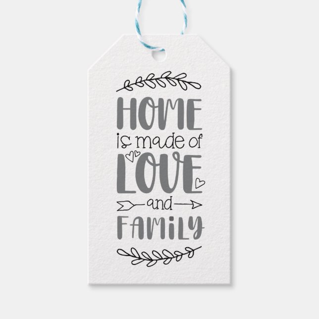 Hem är tillverkat av Kärlek-blomman i Kärlek & Fam Presentetikett (Framsidan)