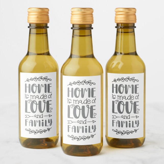 Hem är tillverkat av Kärlek-blomman i Kärlek & Fam Vinetikett (Flaskor)