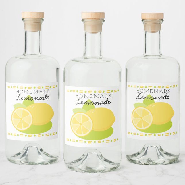 Hem av Lemonade Lemon Fruit Spritflaskor Etikett (Flaskor)
