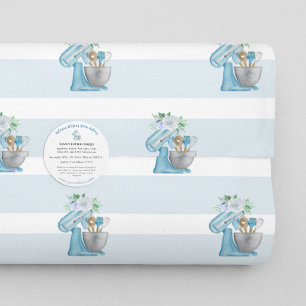 Hem Bakning Blå Mixer Presentpapper