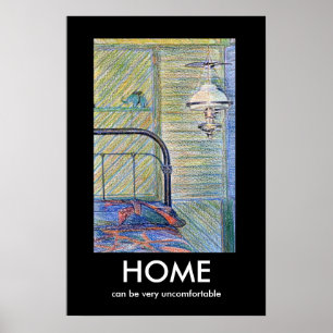 "HEM" Bedroom Teckning Demotivational Poster