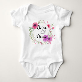 Hem Birth Blommigt Flicka T Shirt