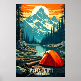 Hem bland gåvor | Grand Teton Camping Poster