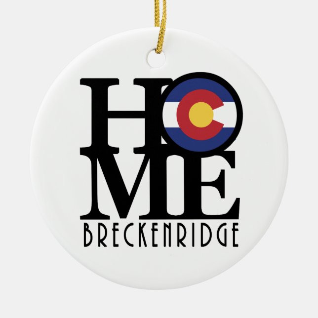 HEM- Breckenridge CO Julgransprydnad Keramik (Framsidan)