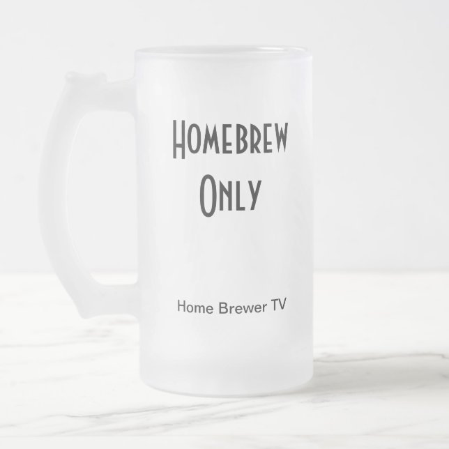 Hem- brygd endast, hem- bryggareTV Frostat Ölglas (Vänster)