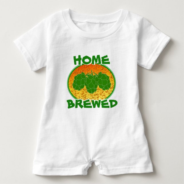 Hem-Bryggad babyRomper T-shirt (Framsida)