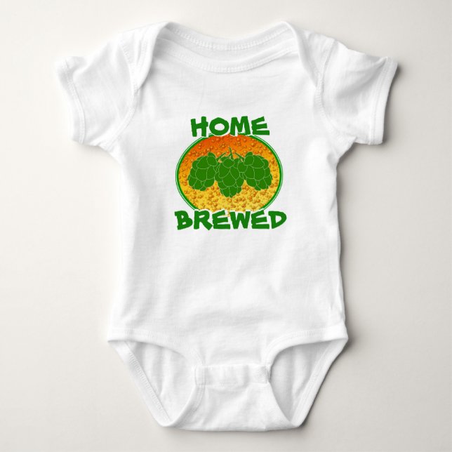 Hem-Bryggad babyRomper T-shirt (Framsida)