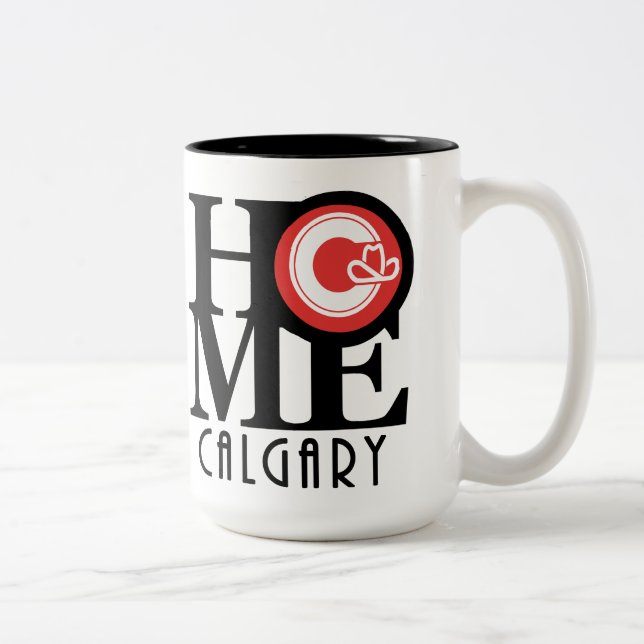 HEM Calgary 15oz (flagga) Två-Tonad Mugg (Höger)