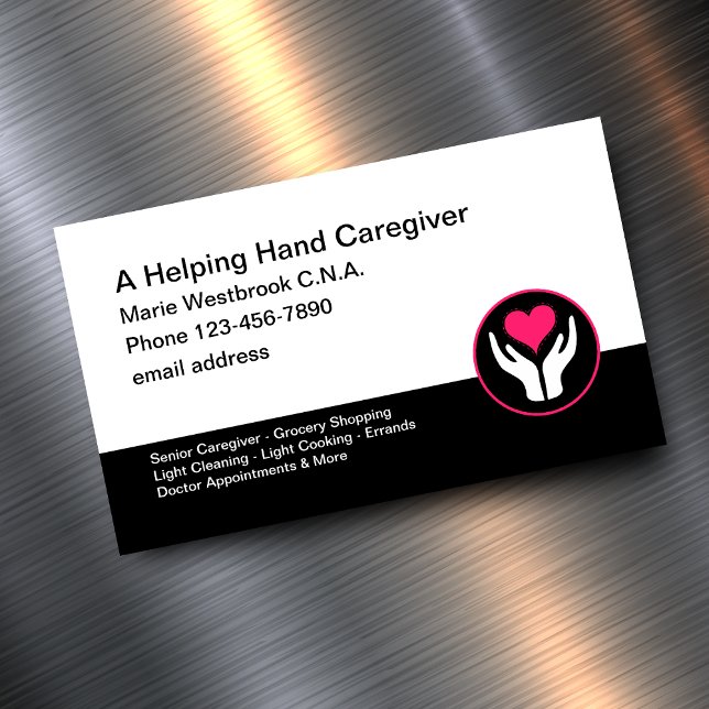 Hem Caretaker C.N.A. Magnetiska Visitkort (Skapare uppladdad)